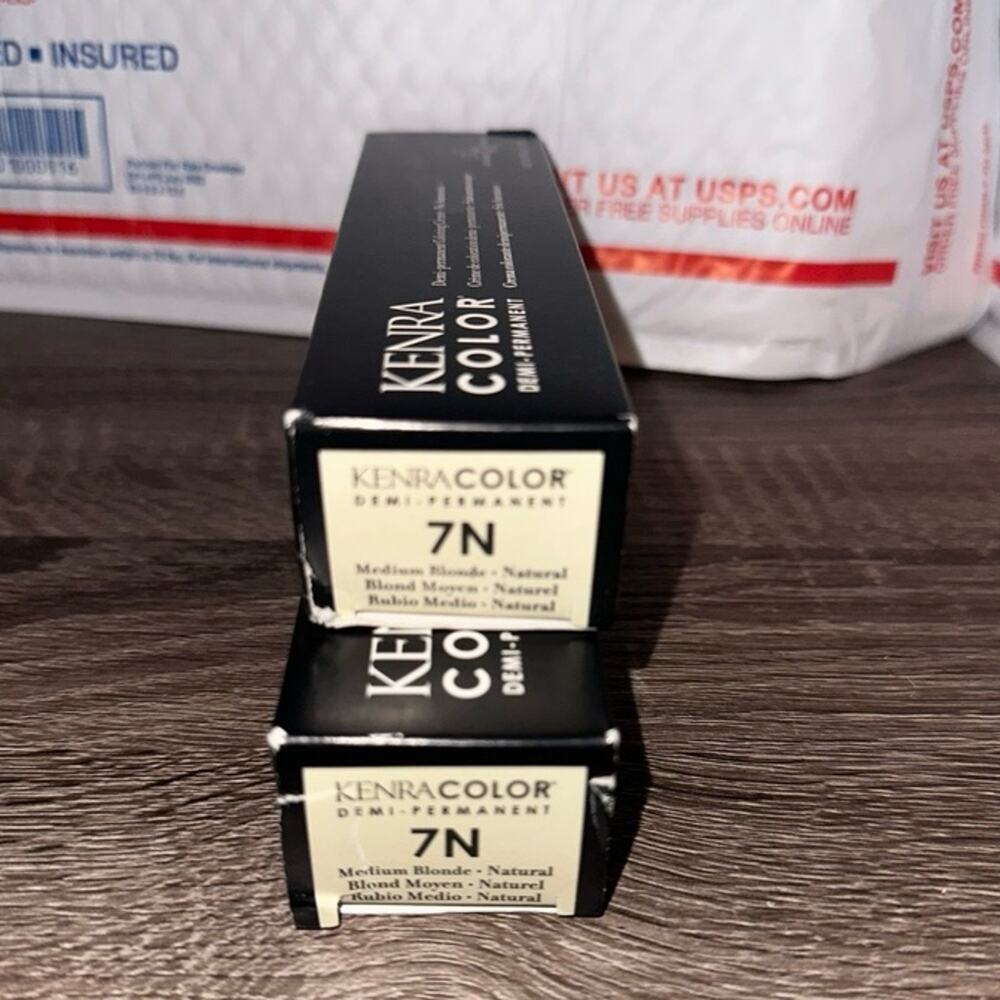 Kenra Color Demi-Permanent Hair Color 7N Medium Blonde Natural Set‎ of 2 Boxes